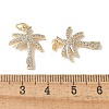 Brass Micro Pave Clear Cubic Zirconia Pendants KK-Q031-14G-3