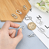 DICOSMETIC 8Pcs 8 Style 304 Stainless Steel Push Gate Snap Keychain Clasp Findings STAS-DC0002-22-3