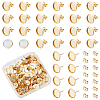 Flat Round 304 Stainless Steel Stud Earring Settings STAS-UN0060-74C-G-1