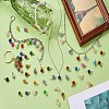 200Pcs 10 Colors Crackle Glass Pendants PALLOY-SW0018-02-8