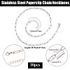 10Pcs 667 Stainless Steel Paperclip Chain Necklaces NJEW-BBC0001-48C-P-2