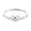 925 Sterling Silver Adjustable Finger Rings for Women STER-N016-141S-2