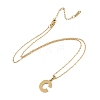 Ion Plating(IP) Initial Letter 304 Stainless Steel Pendant Necklaces NJEW-M199-01G-C-3