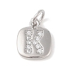 Rack Plating Brass Micro Pave CLear Cubic Zirconia Charms KK-E110-14P-K-1