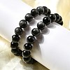 Grade A Natural Eagle Eye Stone Round Beads Stretch Bracelets for Women BJEW-L712-B06-10mm-1