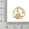 Brass Micro Pave Cubic Zirconia Pendants KK-M326-03G-3