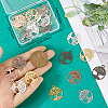 24Pcs 4 Colors Brass Filigree Pendants KK-CN0002-01-3