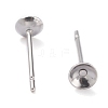 304 Stainless Steel Stud Earring Settings STAS-J031-09-3