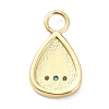 Brass Micro Pave Cubic Zirconia Pendants ZIRC-P085-15G-2