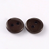 2-Hole Flat Round Resin Sewing Buttons for Costume Design BUTT-E119-18L-02-2