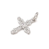 Brass Micro Pave Cubic Zirconia Pendants KK-G544-17P-2