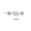 316L Surgical Stainless Steel Purple Cubic Zirconia Nipple Nail Rings WGE45DD-03-1