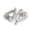 Brass Micro Pave Clear Cubic Zirconia Pendants CU-L277-12P-2
