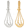 DELORIGIN 2Pcs 2 Colors Brass Pearl Cage Pendant Mounting KK-DR0001-01-1