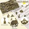 100 Pcs 20 Styles Tibetan Style Alloy Pendants FIND-CJ0003-88-3