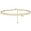 Heart Brass with Crystal Rhinestone Anklets FS-WGC43DA-19-1