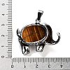 Natural Tiger Eye Pendants G-G112-01P-02-3