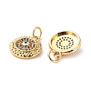 Brass Micro Pave Cubic Zirconia Pendants S-ZIRC-P092-010G-02-3