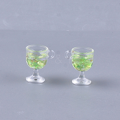 Resin Cup Pendants X-CRES-S359-10B-1