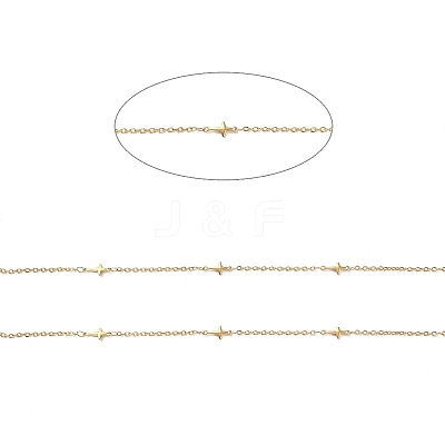 Ion Plating(IP) 304 Stainless Steel Cross Link Chains CHS-G027-10G-1