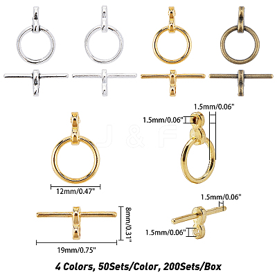 Tibetan Style Alloy Toggle Clasps TIBE-FH0001-05-RS-1