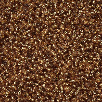 Goldenrod Round 11/0 Grade A Transparent Glass Seed Beads X-SEED-Q007-F31-1