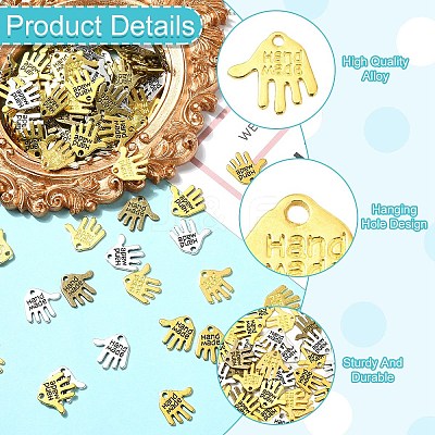 30Pcs Tibetan Style Alloy Charms FIND-YW0007-97AB-1
