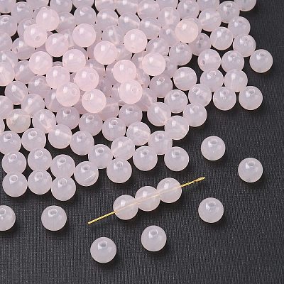 Imitation Jade Acrylic Beads X-SACR-S188-08mm-09-1