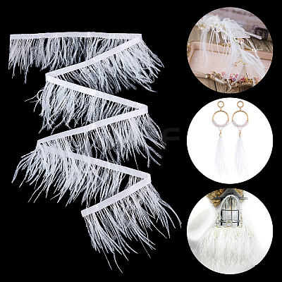 2 Yards Fashion Ostrich Feather Cloth Strand Costume Accessories FIND-GF0003-42B-1