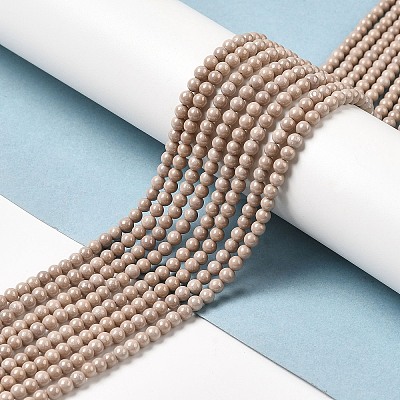 Cubic Zirconia Imitation Pearl Bead Strands ZIRC-P109-03A-07-1
