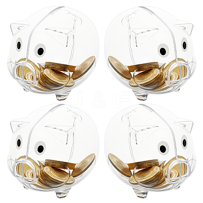 4Pcs Plastic Children's Money Banks AJEW-GO0005-16-1