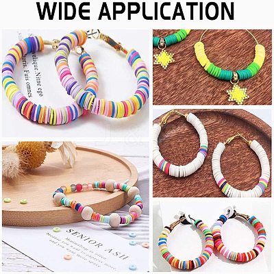240G 24 Colors Handmade Polymer Clay Beads CLAY-JP0001-08-6mm-1