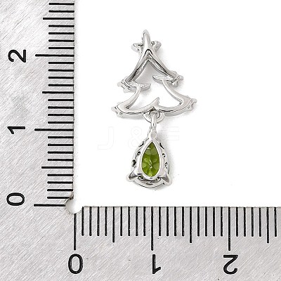 Brass Micro Pave Cubic Zirconia Pendants KK-L258-01P-C02-1