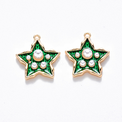Brass Enamel Pendants KK-T049-056G-01-NF-1