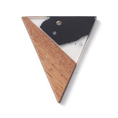 Pearlized Resin & Walnut Wood Pendants WOOD-C016-01H-1