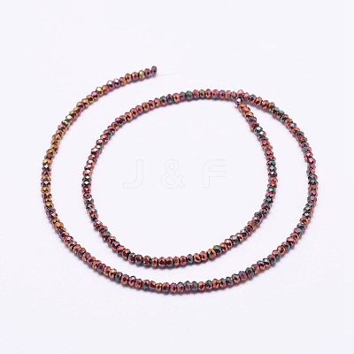 Electroplate Glass Beads Strands X-EGLA-K010-FP03-1