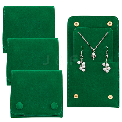Lint Cloth Jewelry Gift Pouches with Snap Fastener ABAG-WH0045-08B-1