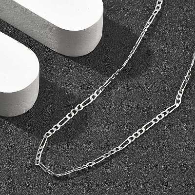 Brass Figaro Chains Necklaces for Women NJEW-D302-29P-1