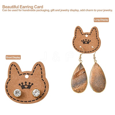 Kraft Paper Earring Display Cards CDIS-D005-08-1