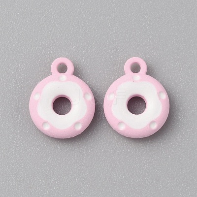 Frosted Painted Colored Alloy Pendants FIND-TAC0010-82G-1