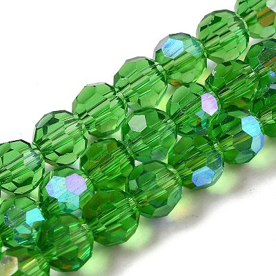 Electroplate Transparent Glass Beads Strands LS-EGLA-A035-T8mm-L11-1