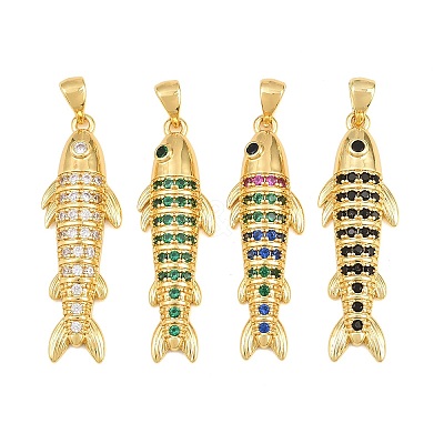 Brass Micro Pave Cubic Zirconia Pendants CU-CBAB3AD-10G-1