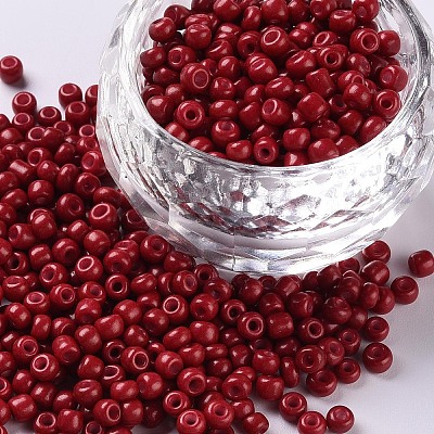Baking Paint Glass Seed Beads SEED-S001-K14-1