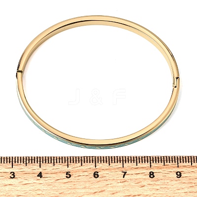304 Stainless Steel Enamel Bangles BJEW-D408-36G-1