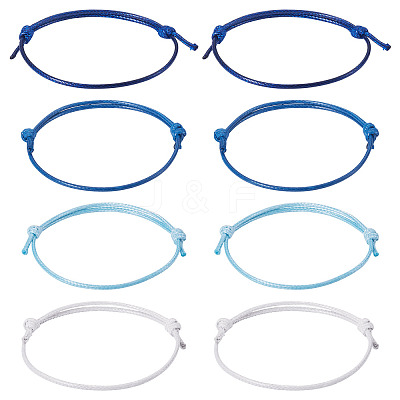 60Pcs 4 Colors Korean Waxed Polyester Cord Bracelet Making AJEW-CW0001-07-1