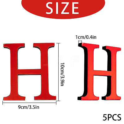 Acrylic Mirror Wall Stickers Decal DIY-CN0001-13B-H-1