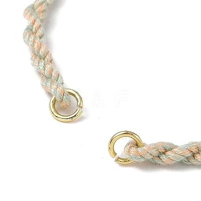 Braided Cotton Cord Bracelet Making MAK-L043-02G-06-1