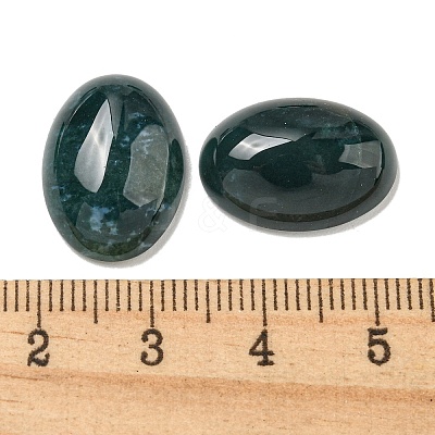 Natural Moss Agate Cabochons G-C115-01A-07-1