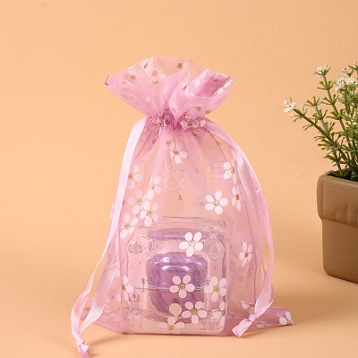 Rectangle Organza Drawstring Bags LS-CON-PW0001-062A-06-1