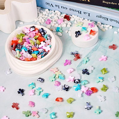 280Pcs 14 Styles Acrylic Beads OACR-TA0003-14-1